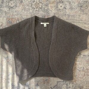 Banana Republic gray/brown Open-Front Shrug